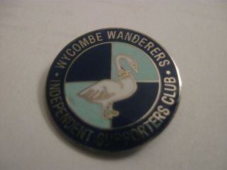 Rare Old Isc Wycombe Wanderers Football Supporters Club Enamel Brooch Pin Badge