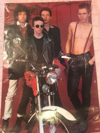 Vintage 1981 Imported Poster - The Clash - Imported - Holland - Rare 23 X 33