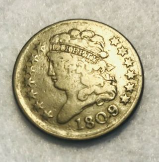 1809 Liberty Classic Head Half Cent Rare Coin