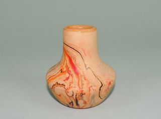 Nemadji Pottery 201 Swirl Vase Rare Early Vase Vintage 1960s EXC 2
