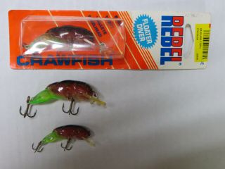 Rebel Crawfish F76231 & F77231 & D76231 Very Rare Color Hot Green Set Of 3