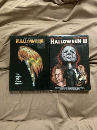 Halloween Dvd Set John Carpenter Scream Factory Rare Oop Slipcover Halloween 1/2