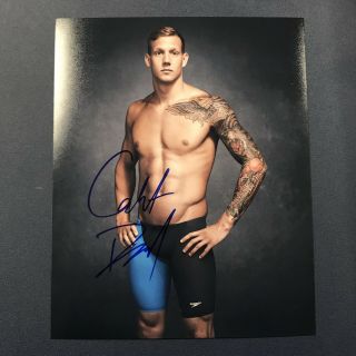 Caeleb Dressel Hand Signed 8x10 Photo Usa Olympics Swimming Autographed Rare