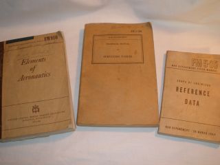 Rare Set Of 3 War Department Manuals Fm 5 - 35 & Em 910 & Tm 5 - 236 1940s Wwii