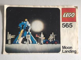 Lego 565 Space Moon Landing Instructions From 1976 Very Rare