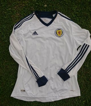 Scotland Away Shirt 2012/14 Long Sleeved Rare Player Issue Adidas Football Xl