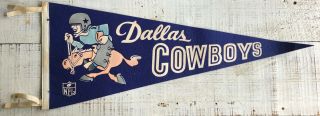 Vintage Dallas Cowboys Nfl Football Team Felt Full Size Pennant Rare