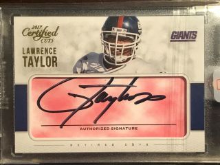 Rare Lawrence Taylor - Red Retired Cuts 3/3 - 2017 Panini Certified Cuts