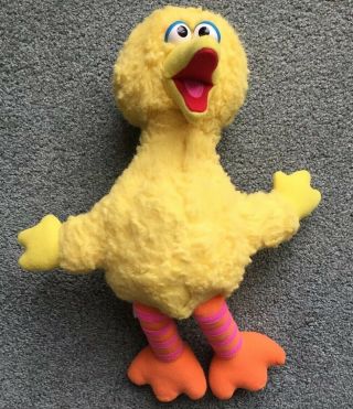 Vintage Big Bird Plush Sesame Street 1986 Playskool 14” Very Rare
