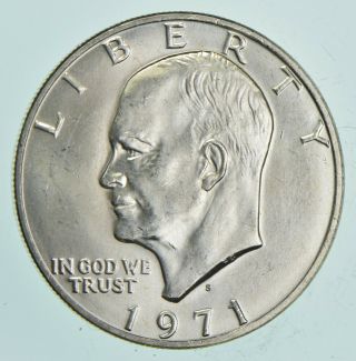 Specially Minted - S Mark - 1971 - S 40 Eisenhower Silver Dollar - Rare 920