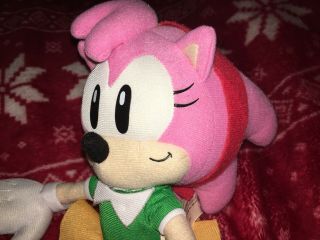 RARE 10” GE CLASSIC AMY ROSE Plush SEGA Sonic Hedgehog Toy Doll 2010 6