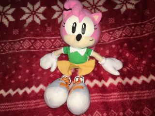 RARE 10” GE CLASSIC AMY ROSE Plush SEGA Sonic Hedgehog Toy Doll 2010 7