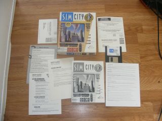 Maxis Sim City Classic Windows 3.  5 " Floppy Big Box 1993 Pc Game Ibm Rare Vintage