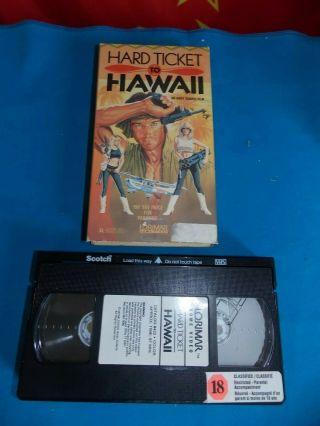 Hard Ticket To Hawaii Vhs Movie 1987 Lorimar Video Action Sexploitation Rare