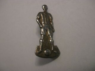 Rare Old Cut Out Football Player Metal Brooch Pin Badge