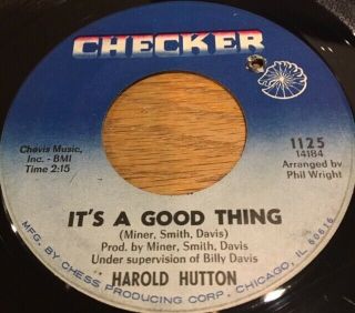 Rare Northern Soul 45 - Harold Hutton - It 