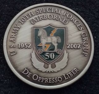 Very Rare 2star General Lambert 10th Special Forces Group Socom Challenge Coin