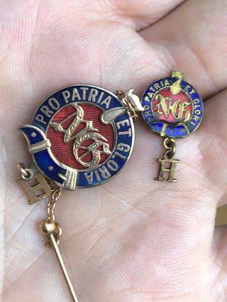 2 Rare 1900ish 7th Regiment Nyng York National Guard Pins