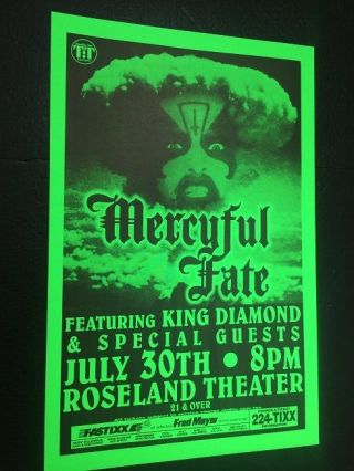 Mercyful Fate King Diamond Rare Portland Oregon Metal Concert Poster