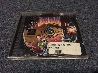 Doom (sony Playstation 1,  1995) Jewel Case Variant Rare Matching Disc