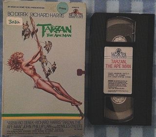 Vhs " Tarzan The Ape Man " Rare Big Box Bo Derek,  Richard Harris,  John Phillip Law