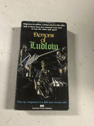 Demons Of Ludlow Vhs Rare Autographed By Bill Rebane Horror Classic