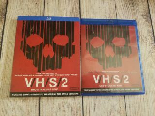 V/h/s 2 (blu - Ray,  Unrated) W/ Rare Oop Slipcover.  Horror Thriller.  Vhs