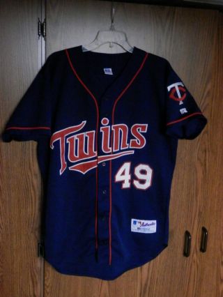 Rare Minnesota Twins Kyle Lohse Jersey Size 44 Russell Athletic Mlb Sewn Vgc Usa