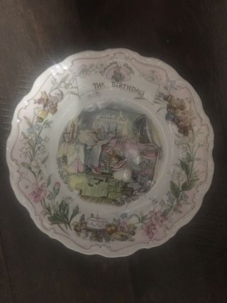 ❤️rare Htf Royal Doulton Brambly Hedge The Birthday Plate 