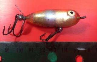 Vintage Rare Heddon Spook Tiny Torpedo Foil Bass Musky Salmon Fishing Lure
