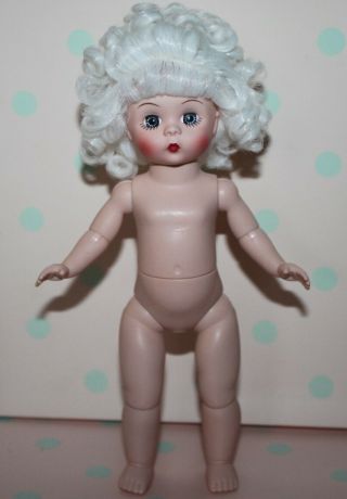 8 " Madame Alexander Articulated Nude Dress Me Doll With White Hair Rare