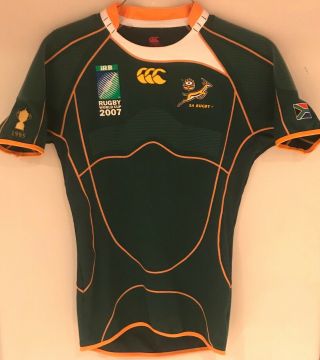 Rare Vintage Canterbury 2007 Irb World Cup Rugby Jersey South Africa Springboks