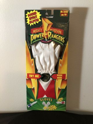 Rare Vintage Power Rangers Gloves Jason - Red Ranger 1994 W/box