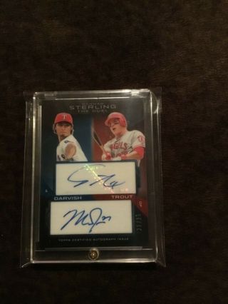 2013 Bowman Sterling Dual Autograph Mike Trout Yu Darvish 11/15 Made Rare