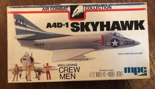 Mpc 2 - 2101 A4d - 1 Skyhawk Plastic Model Kit Lnib 1/72 Scale 1977 Rare W Crew Men