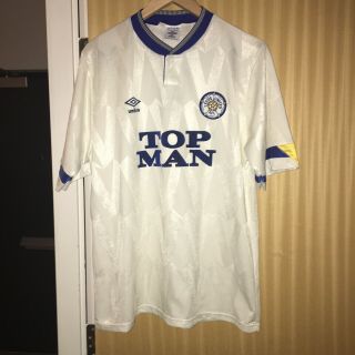 Leeds United Home Shirt 1990 - 1991 Size Xl Umbro Topman Rare