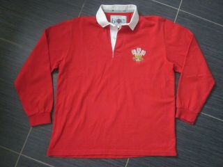 Rare Vintage Mens 1980 Wales Cotton Oxford International Rugby Shirt (M) 2