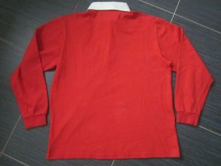 Rare Vintage Mens 1980 Wales Cotton Oxford International Rugby Shirt (M) 3