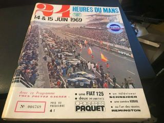 Le Mans 24 Hour Race 1969 - - - Programme - - 14/15 June 1969 - - - Very Rare