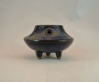 Rare Fulper Pottery Footed Incense Holder With Cutouts Shape 041