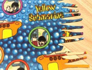 Vintage Rare Beatles Yellow Submarine Fleece Blanket Throw 55 