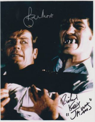 Roger Moore & Richard Kiel (,) 007 James Bond Rare Double Signed Cast Autograph
