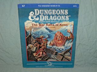 D&d 1st Edition Module - X7 The War Rafts Of Kron (very Rare And Exc)
