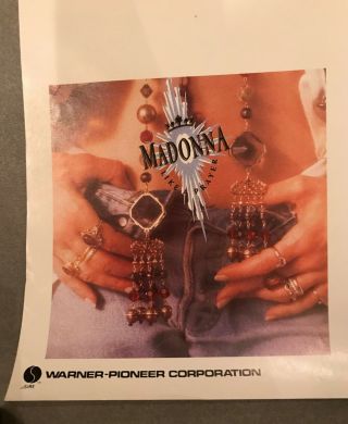 Madonna Like A Prayer Japan Promo Poster 1989 Rare 2