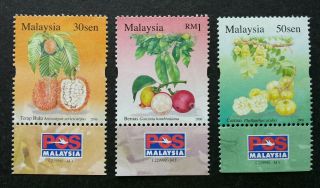 Rare Fruits Series Iii Malaysia 2006 Plant Food Flora (stamp With Logo) Mnh