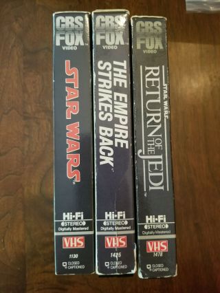 Star Wars 1984 Vhs Red Label RARE 3