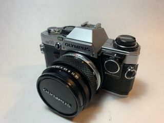 Olympus OM - 10 35mm SLR Film Camera with 50mm F/1.  9.  C/W Rare 