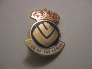 Rare Old Leeds United Football Club League Kings Enamel Brooch Pin Badge Coffer