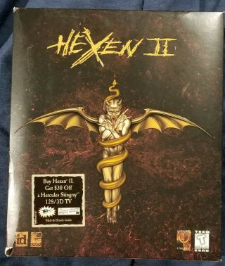 Rare Vintage - Hexen 2 Ii Pc Big Box Video Game.