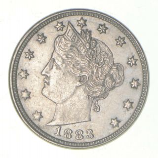 Choice Au,  1883 No Cent - Liberty V Nickels - Rare 214